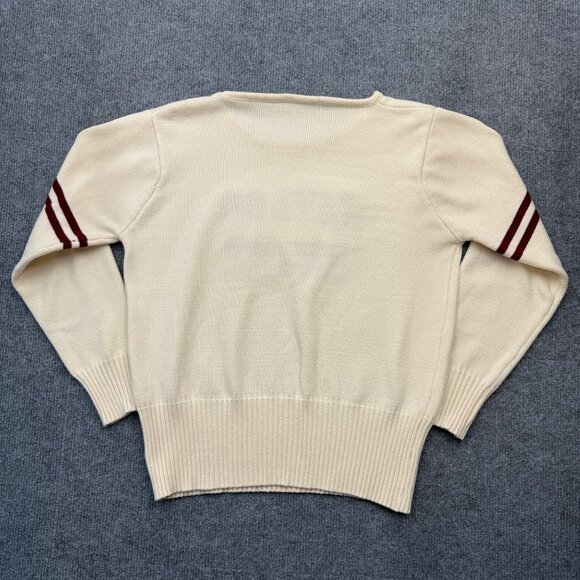 Taylor Swift Knit Varsity Sweater Collegiate Red Era Ivory Maroon Womens S/M - Picture 7 of 12